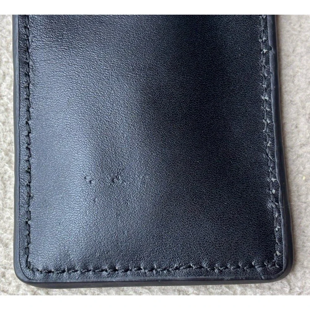 MyGoFlight Black Leather Luggage Tag MGF